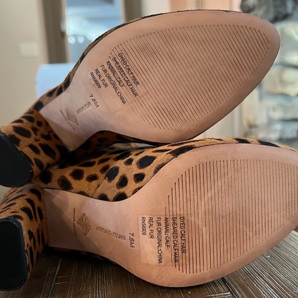 NWOB Antonio Melani Leopard Print Knee-High Pull-On Boots US7.5. Never worn. - Picture 2 of 4